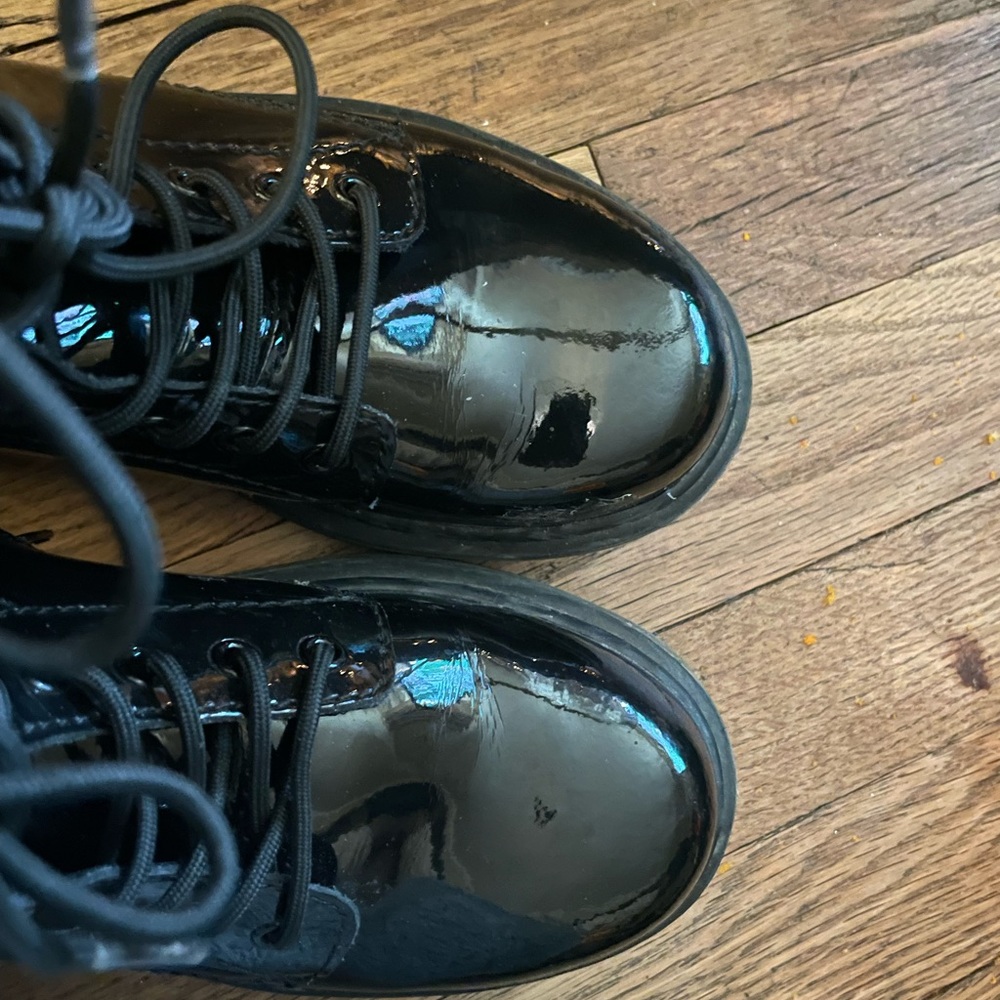 Girls’ Doc Martens black Delaney patent leather 2